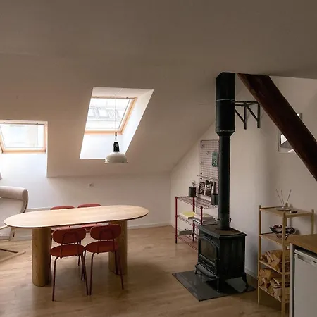 Appartamento Designer Attic With Fireplace, Center *