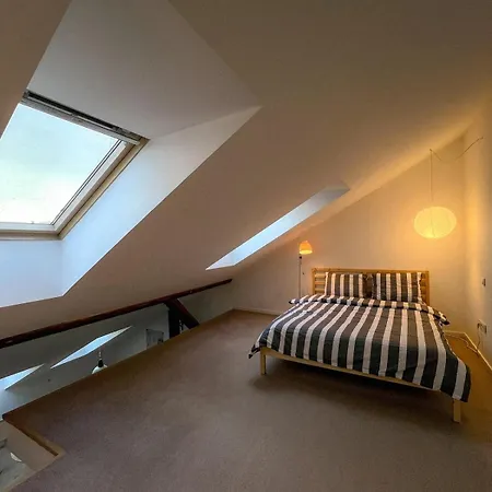 Designer Attic With Fireplace, Center