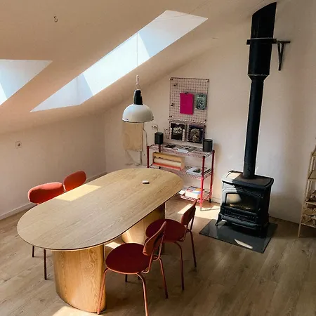 Designer Attic With Fireplace, Center * Vilnius